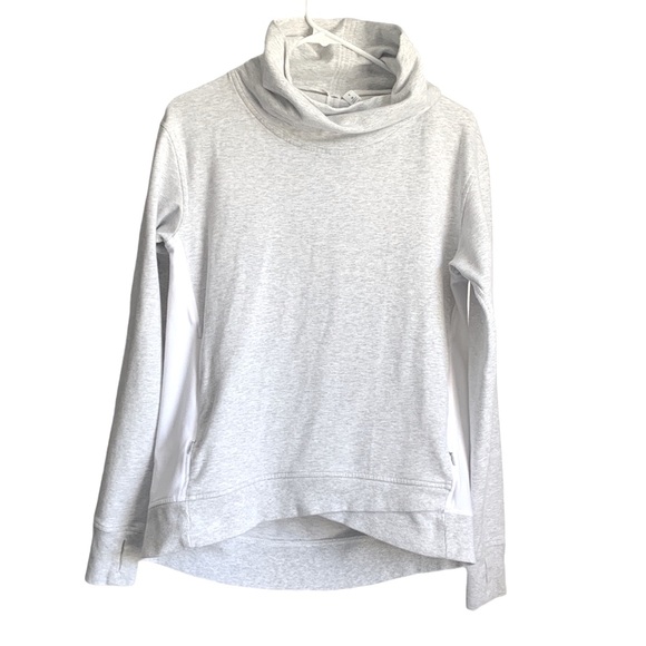 LULULEMON Heathered Gray/White On The Double Pullover size 8 - Picture 5 of 13